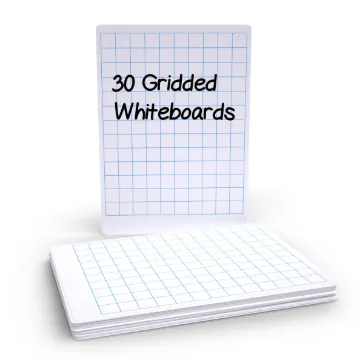 Pack of 30 A4 Economy Drywipe Boards Gridded