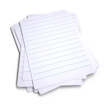 Pack of 10 A4 Economy Drywipe Boards Lined