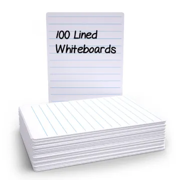 Pack of 100 A4 Economy Drywipe Boards Lined