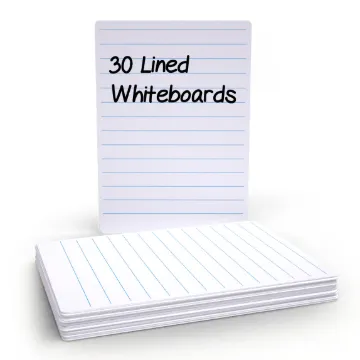 Pack of 30 A4 Economy Drywipe Boards Lined