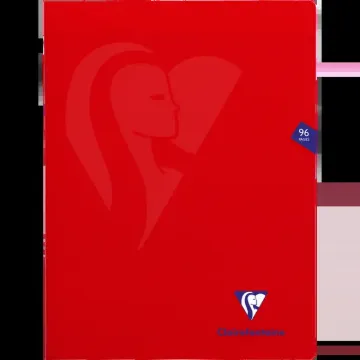 STAPLED SEYES NOTEBOOK 24X32CM 48SH RED