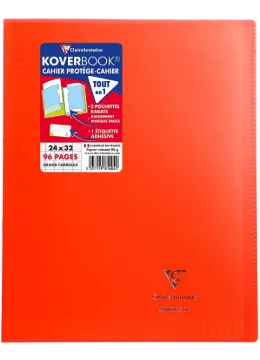 Koverbook 240 x 320 mm Stapled Notebook, 48 Pages, Seyes Ruled, Red