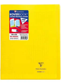 Koverbook 240 x 320 mm Stapled Notebook, 48 Pages, Seyes Ruled, Yellow