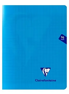 Clairefontaine 323741C Stapled Notebook Mimesys, 17x22 cm, 96 Pages, Squared - Blue