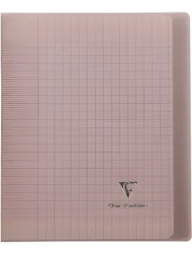 Clairefontaine 951404C Stapled Notebook Koverbook, 17x22 cm, 96 Pages, Squared - Gray