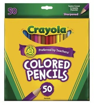 PENCILS COLORED CRAYOLA ASST COLORS SET OF 50