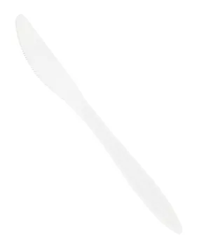 KNIVES - PP WHITE PLASTIC MEDIUM WEIGHT - CASE OF 1000