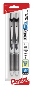 PEN ENERGEL RTX EXTRA FINE 0.3MM BLACK PACK OF 2